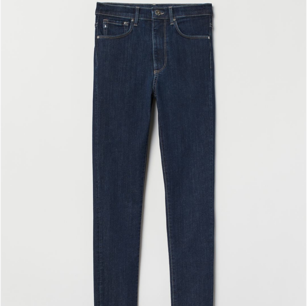 High waisted denim jeans